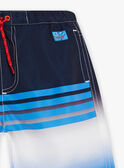 Costume shorts blu sfumato a righe rosse bambino CYMAILLAGE / 22E4PGO3MAI622