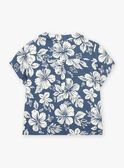Camicia blu con stampa a fiori KROCHEBEBE / 24E1BGT1CHM070
