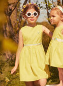 Abito double face in satin di cotone giallo. LAPAKRETTE / 24H2PFI1ROBH705
