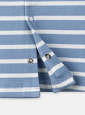 T-shirt alla marinata blu pastello ed ecrù LADREDO / 24H1BGJ1TMLC236