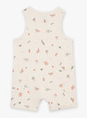 Tuta corta beige con stampa animali FATANGUY / 23E1BGP1SAL007