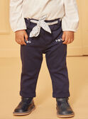 Pantaloni blu navy con cintura con stampa floreale LACLARA / 24H1BFJ1PAN070