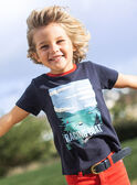 T-shirt navy con motivo poster gara di canottaggio bambino CEBESTAGE / 22E3PG82TMC070