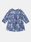 Abito blu e bianco con stampa a fiori LACECILE / 24H1BFJ1ROB070