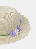 Cappello di paglia con fiori KAFANTINE / 24E4BFL1CHA009