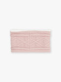 Scaldacollo rosa in maglia intrecciata GIDIANA / 23H4BF51SNO307