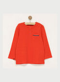 T-shirt maniche lunghe rossa RASICAGE2 / 19E3PGB2TML330