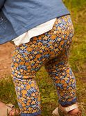 Camicia écru, leggings e fascia blu navy con stampa a fiori 23E1BF81ENS001