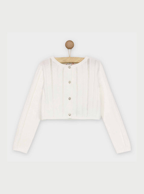 Cardigan bianco RIPOPETTE / 19E2PFE3CAR001