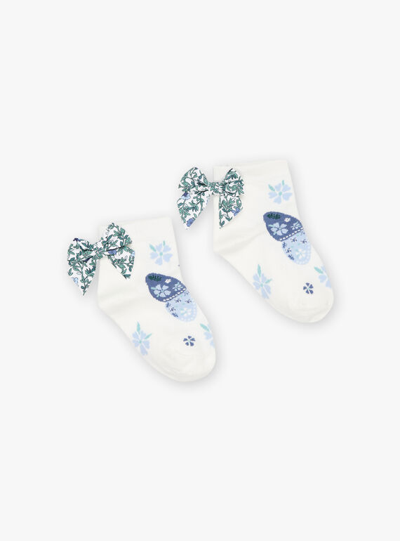 Calze con motivi jacquard farfalla e fiori FUCHUETTE / 23E4PFC1SOB001