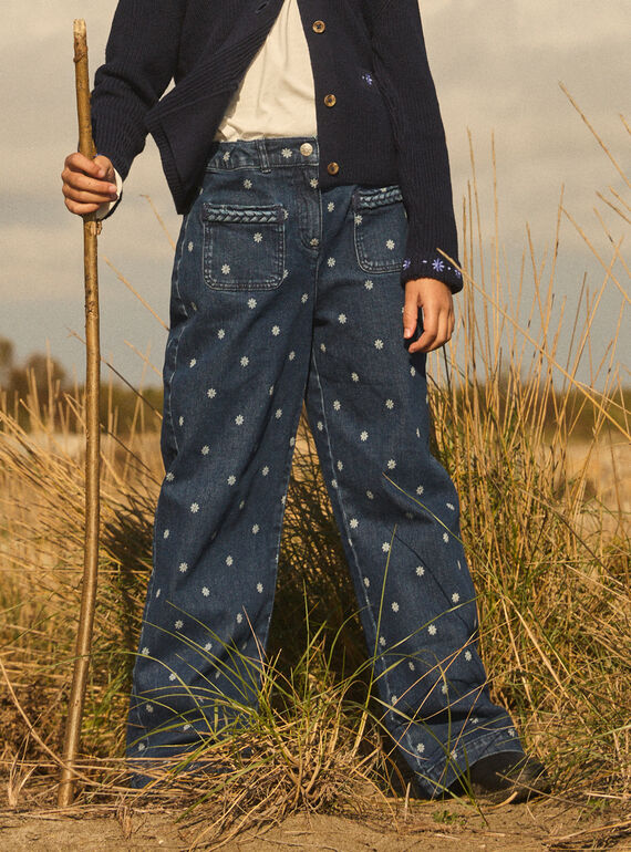 Jeans a gamba ampia a fiori MEJEANETTE / 25E2PF81JEAK005