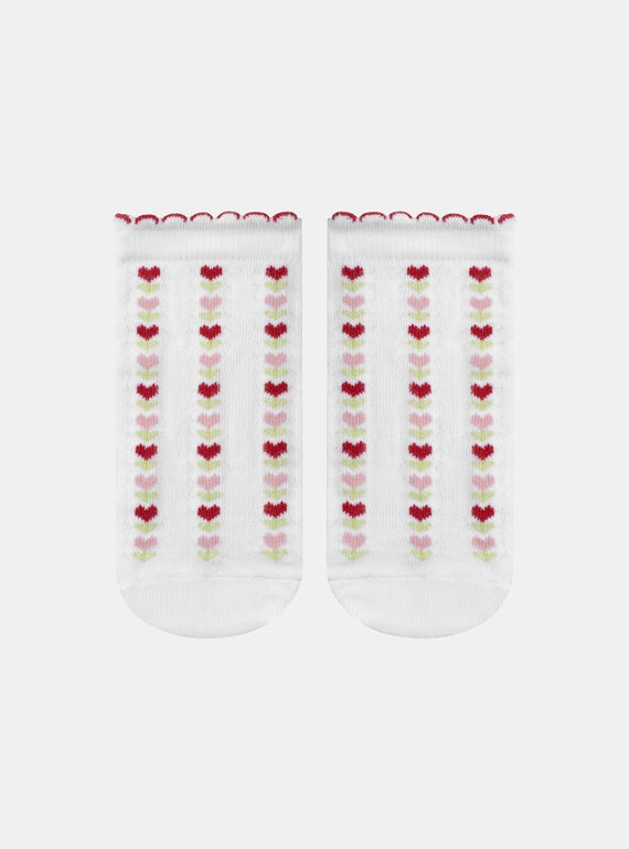 Calzini jacquard con fiori e cuori KLASOZETTE / 24E4PFN1SOB001