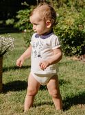 Body T-shirt con ricami fiori FANELLY / 23E1BFN1BOD001
