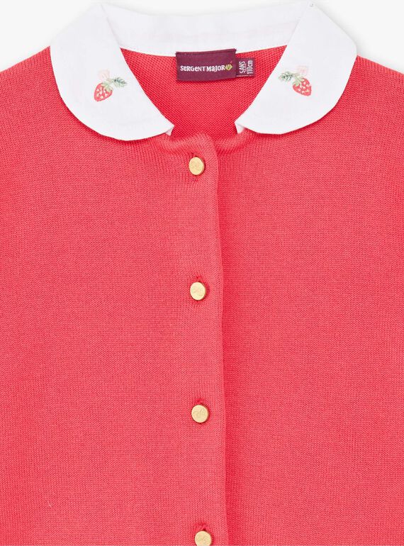 Cardigan bambina rosa guaiava ZOPAETTE / 21E2PFJ1CARD323