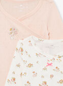 2 body ecrù e rosa cipria in cotone LOELINE / 24H0NF11BOD001
