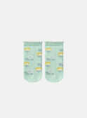 Calze Jacquard a Fiori Colorati Blu celadon KLISOZETTE / 24E4PFR1SOB204