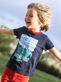 T-shirt navy con motivo poster gara di canottaggio bambino CEBESTAGE / 22E3PG82TMC070