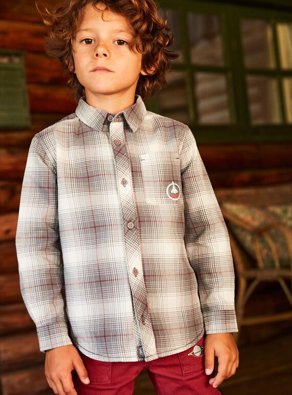 Camicia a quadri con stampa razzo DUCHEMAGE / 22H3PGZ1CHMJ908