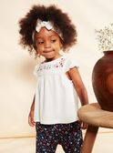 T-shirt in jersey con ricami a fiori FALESLI / 23E1BFC1TEE001