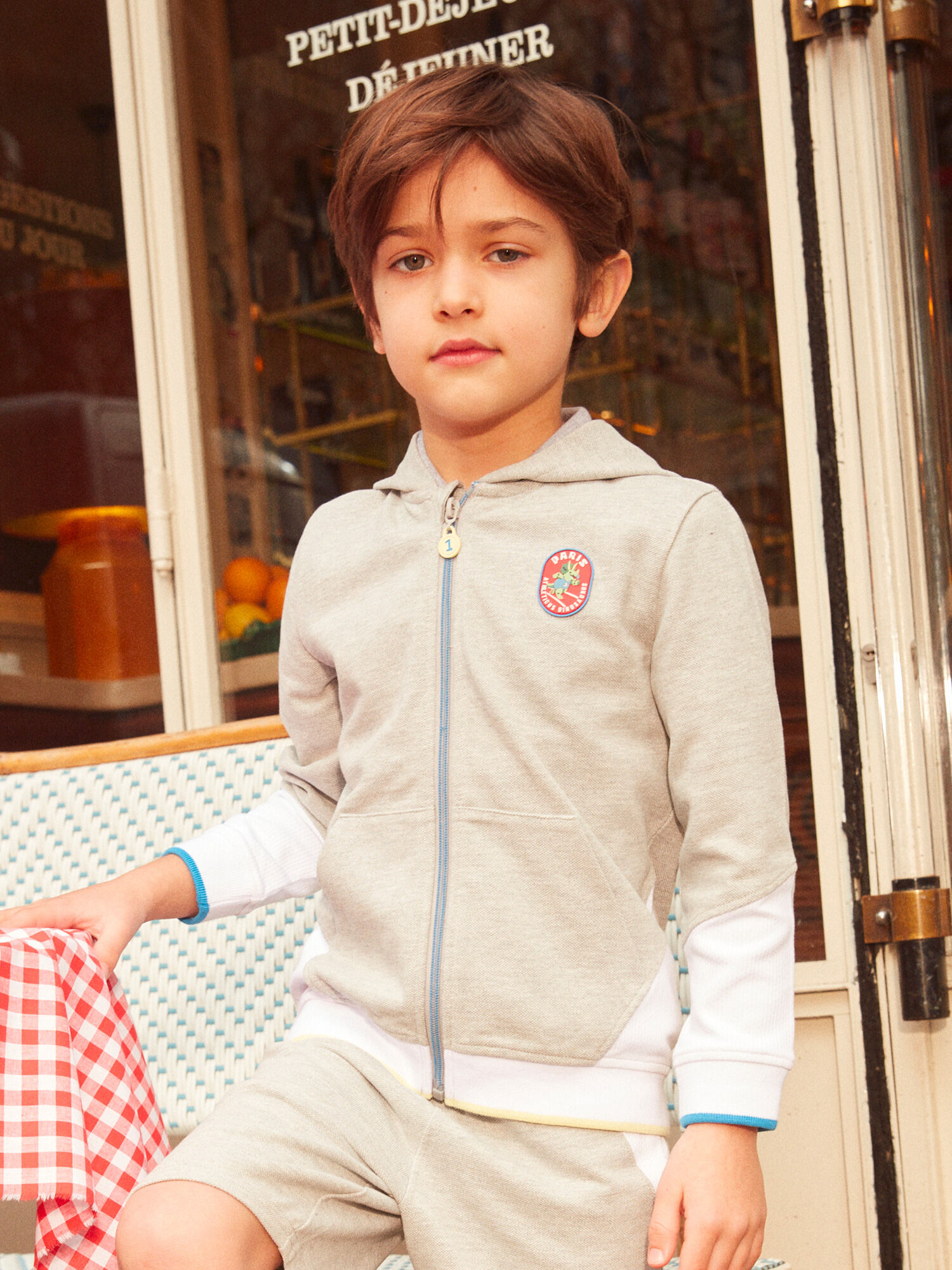 Felpa con zip new arrivals fino al cappuccio bambino