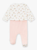 Set tutina e cardigan ecrù in velluto LOLITA / 24H0NF23ENS001