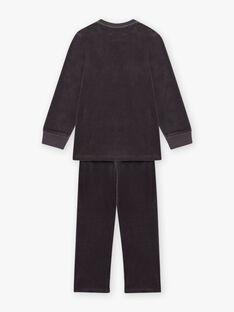Set pigiama grigio scuro con motivi fosforescenti e borsa zucca bambino BALOAGE / 21H5PGH1PYJJ905