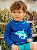Maglia blu con motivo squalo bambino COMIDAGE / 22E3PGN1PULC231