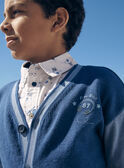 Cardigan blu a maniche lunghe con cashmere LEGILAGE / 24H3PGJ1GILC230