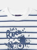 Maglia écru e blu con stampa a righe LERAYAGE / 24H3PGJ1SWE001