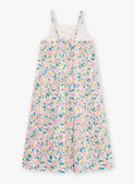 Abito midi in popeline panna con volant e stampa a fiori bambina CAUROBETTE 2 / 22E2PFU4RBSA001
