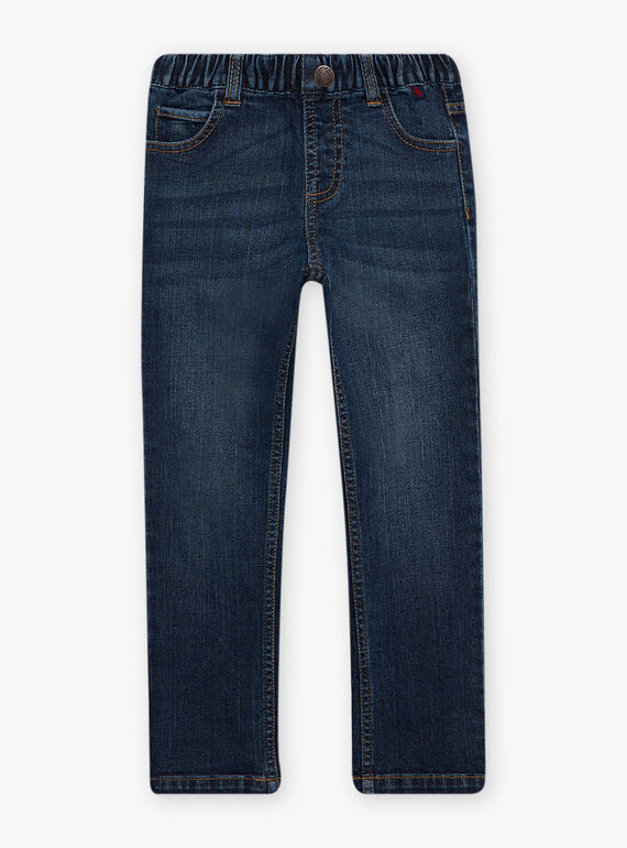 Jeans denim scuri con cuciture a contrasto neonato CAZIRAGE1 / 22E3PGF2JEAK005