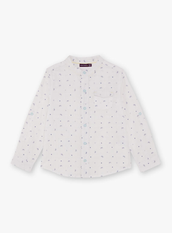 Camicia bianca e blu stampa bicicletta bambino TYWOLAGE / 20E3PGZ2CHM000