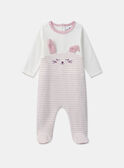 Tutina in ciniglia con coniglietto MEAMY / 25E5BFF1GRE001