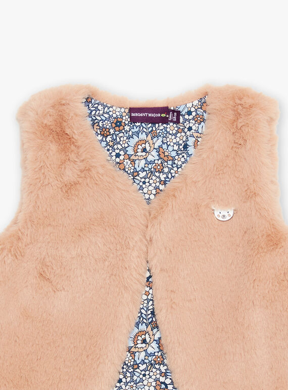 Gilet in pelliccia sintetica beige DAROMANE / 22H1BFY1CSMI820