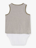 Body 2-in-1 a righe e motivi dinosauri neonato CAWOLSEN / 22E1BGP1BOD626
