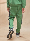 Pantaloni da jogging verdi con bande a contrasto KRIJOGAGE 2 / 24E3PGB4JGBG602