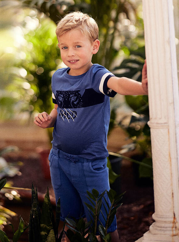 T-shirt blu indaco bambino CINOAGE / 22E3PGK2TMC703