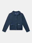 Cardigan in maglia jersey blu LECARDETTE / 24H2PFJ1CARC233