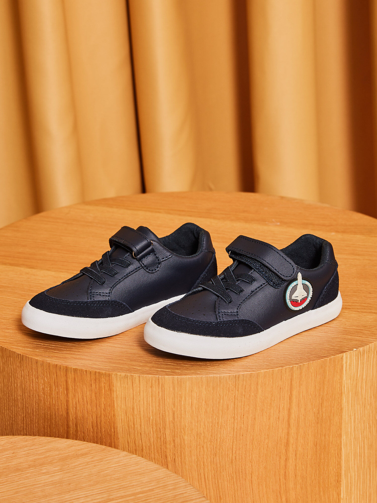 Sneakers in pelle bambino navy Ragazzo Sergent Major