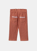Pantalone color terracotta ricamato KANOEMIE / 24E1BFE1PANE415