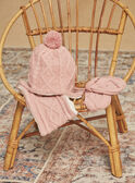 Scaldacollo rosa in maglia intrecciata GIDIANA / 23H4BF51SNO307
