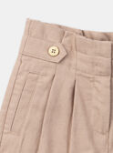 Shorts beige ricamati con pinces KISHORETTE / 24E2PFC1SHO804