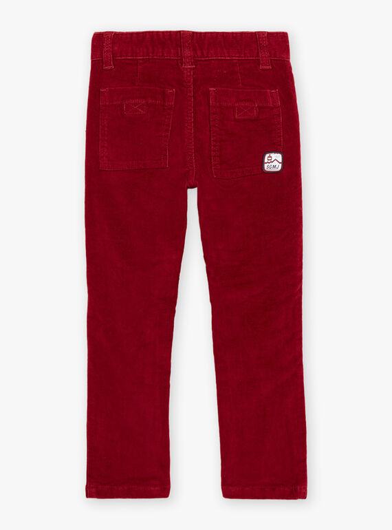 Pantaloni in velluto bordeaux DOCHINAGE / 22H3PGX1PANF512