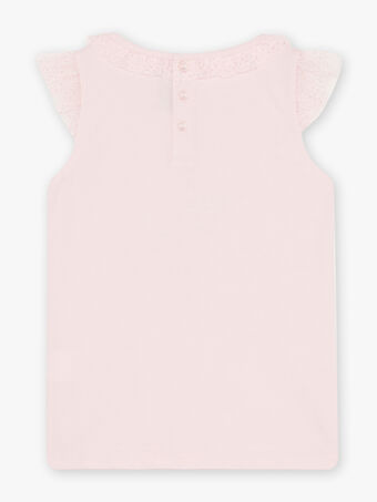 T-shirt rosa blush con motivo bouquet bambina CLUTIJETTE / 22E2PF11TMCD300