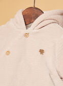 Giacca nascita in velluto beige con cappuccio LOAC / 24H0CM11VES007