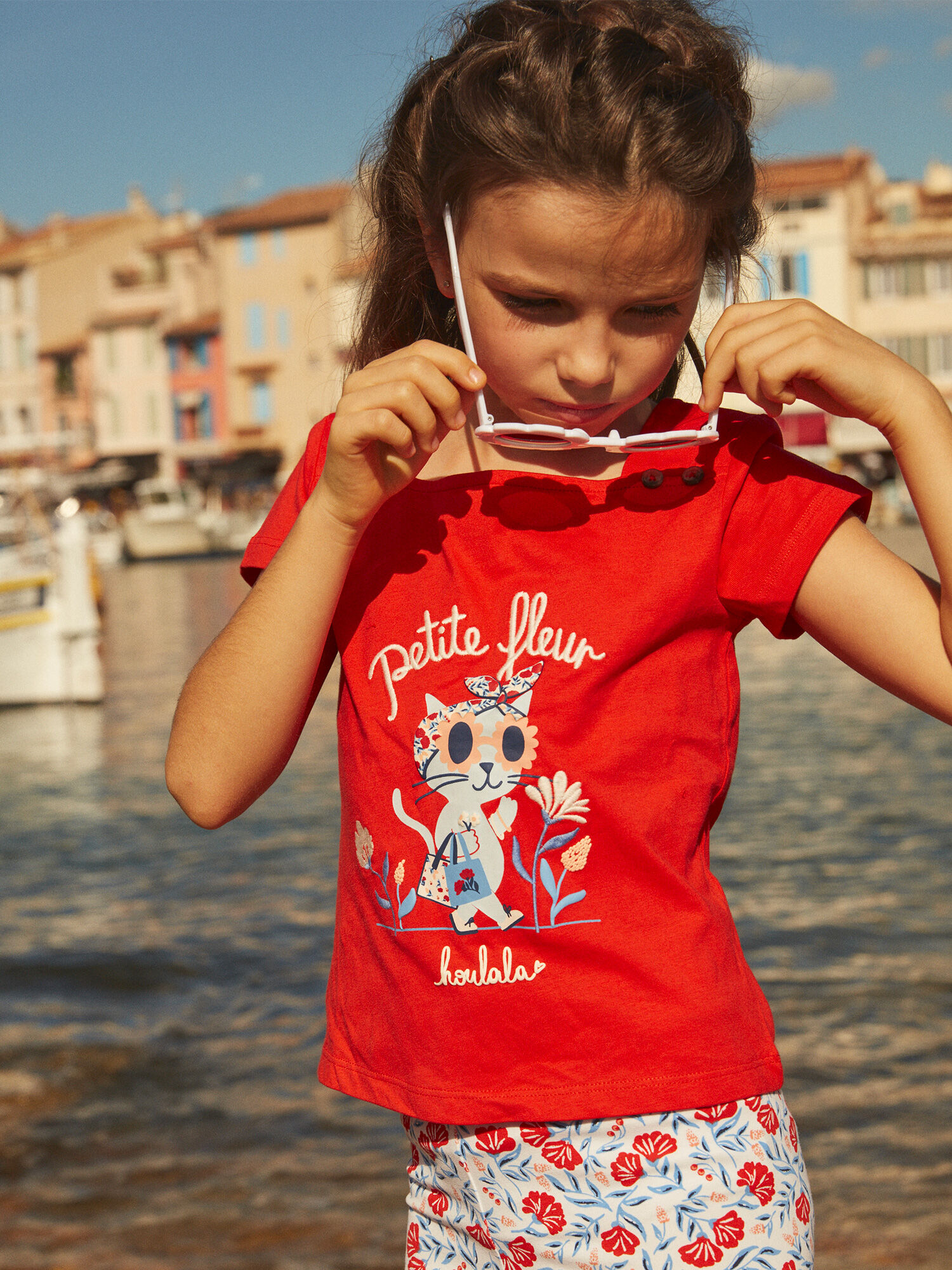 Maglietta rossa bambina top