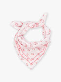 Foulard rosa a fiori  in voile di cotone FRAFOLETTE / 23E4PF51ECHD319