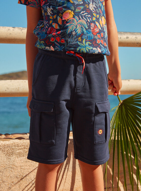 Shorts navy in tessuto felpato KLONOAGE / 24E3PGS2BERC234