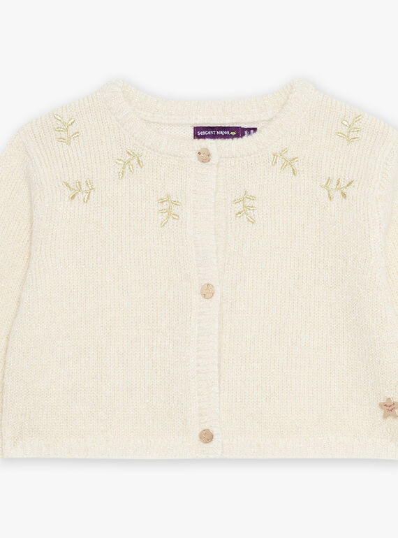 Cardigan corto con stampa foglie DAEMETTE / 22H2PF61CAR005