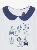 Body T-shirt con ricami fiori FANELLY / 23E1BFN1BOD001